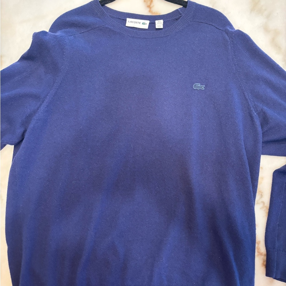 Lacoste Navy Knit Pullover - XXL